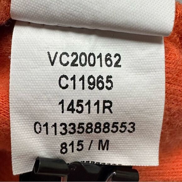 Chaps Sweater Mens Medium Orange‎ 1/4 Zip Cotton Mock Neck Business Casual - Picture 13 of 14